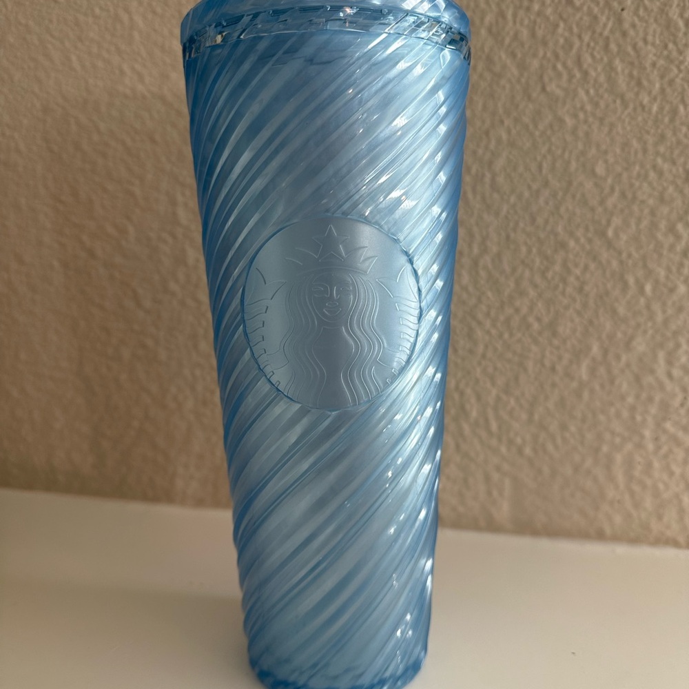 Starbucks Pearl Blue Swirl Venti Tumbler